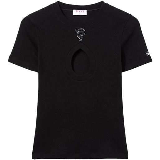PUCCI t-shirt con dettaglio cut-out - nero
