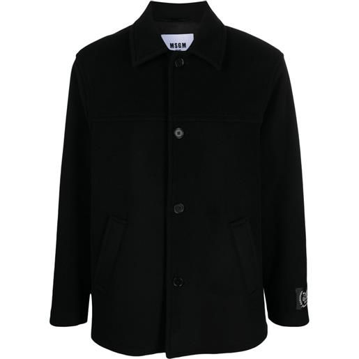 MSGM cappotto con applicazione - nero