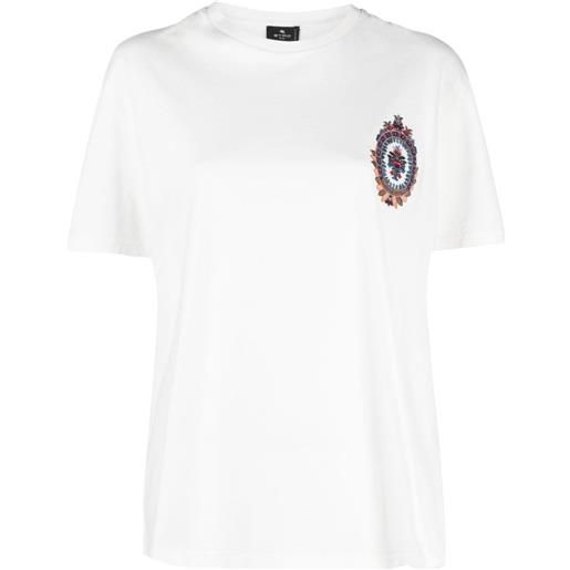 ETRO t-shirt con ricamo - bianco