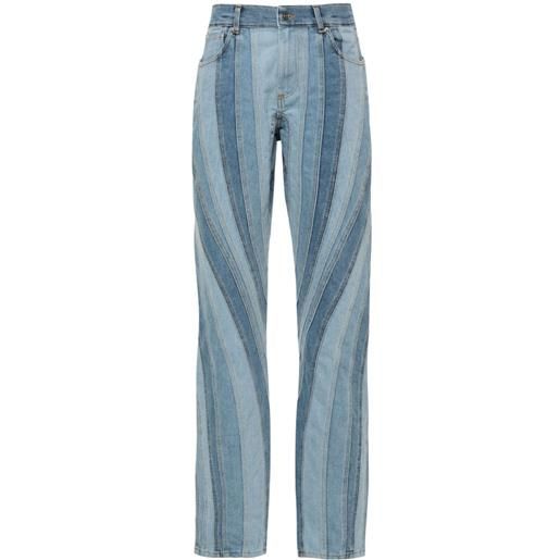 Mugler jeans dritti spiral - blu