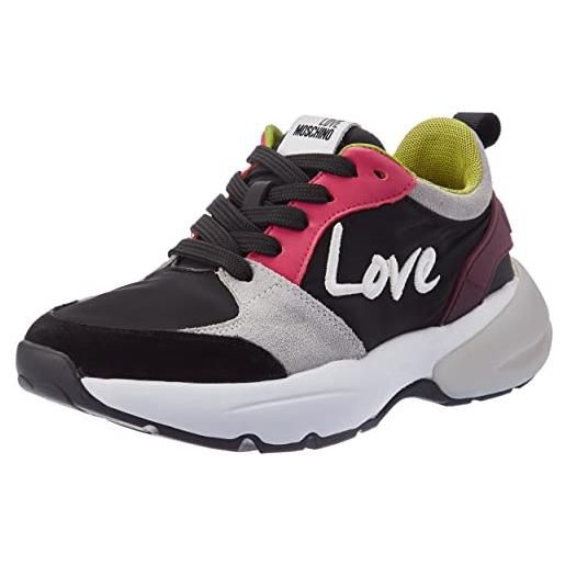 Love Moschino, ja15555g0fio7, sneaker donna , nero, 40 eu