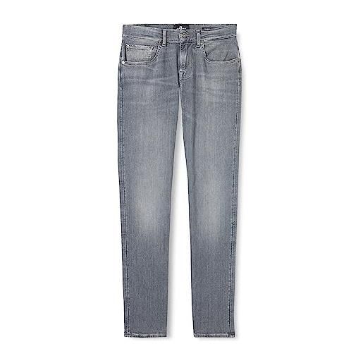 7 For All Mankind slimmy tapered stretch tek artisan jeans, grey, regular uomini