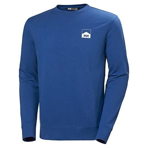 Helly Hansen uomo nord graphic crew sweatshirt, blu, s