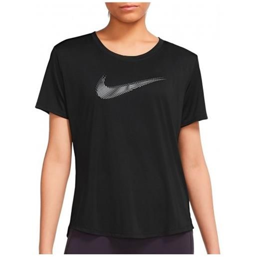 Nike w nk dri-fit swoosh hbr t-shirt m/m black/cool grey donna