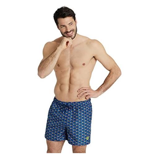 Arena allover costume uomo mare e piscina, costume da bagno in tessuto riciclato ad asciugatura rapida, costume da nuoto con slip interno in rete e tasche laterali