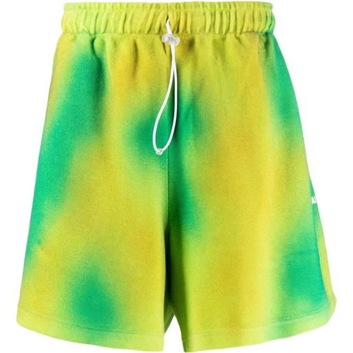 Bonsai shorts con fantasia tie-dye - verde