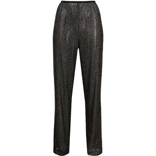 Roseanna pantaloni king disco con paillettes - nero
