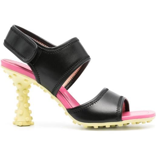 Sunnei sandali 1000 chiodi con design color-block 85mm - nero
