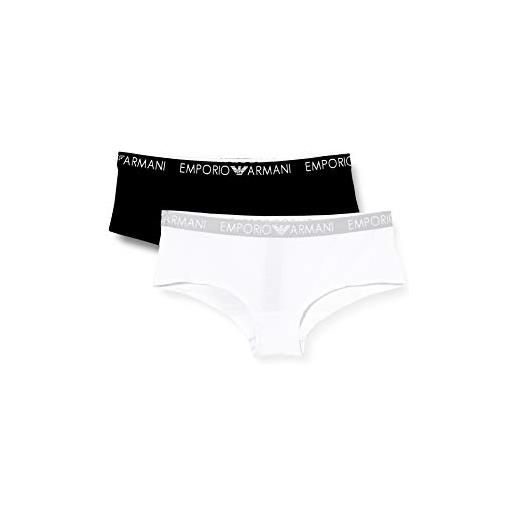Emporio Armani underwear 2-pack cheeky pants, biancheria intima donna, nero, xs