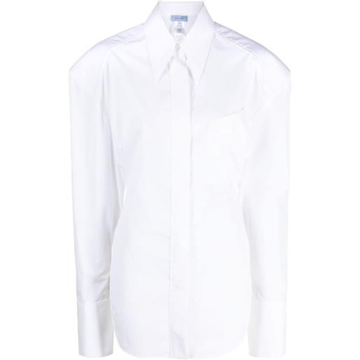 Mugler camicia con scollatura posteriore - bianco