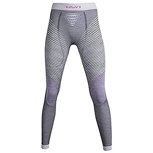UYN fusyon underwear, pantalone intimo termico lana merino donna, anthracite/purple/pink, xs