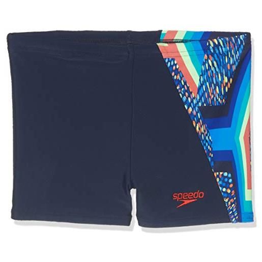 Speedo - pantaloncini da ragazzo geowhizz digital panel, ragazzi, 811732c795, geowhizz navy/fed red, taglia 32