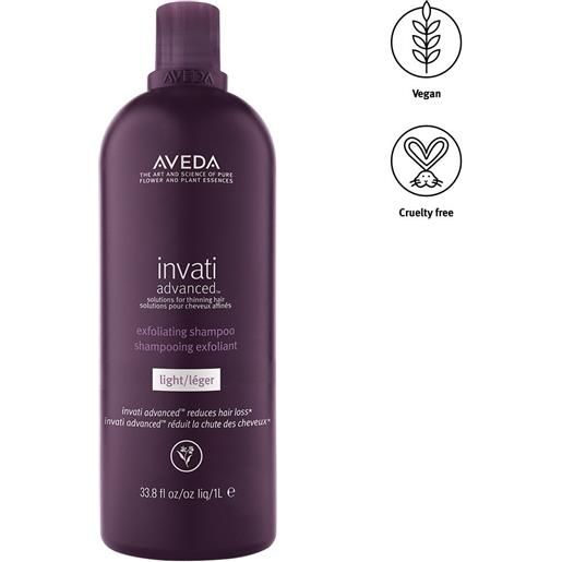 AVEDA exfoliating shampoo light 1000ml trattamento cuoio capelluto, shampoo rigenerante