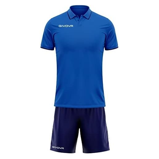 GIVOVA street kit calcio unisex - adulto, multicolore (royal/blu), 3xl