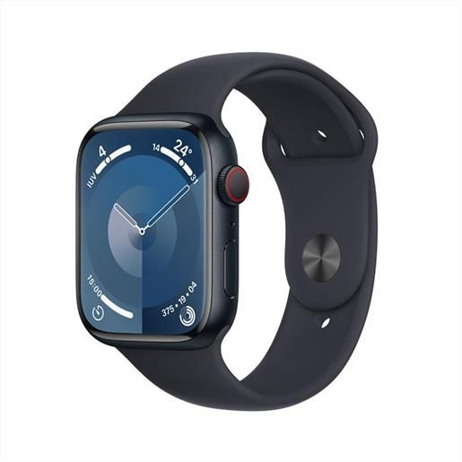 Apple - watch series 9 gps + cellular cassa 45mm - m/l-mezzanotte