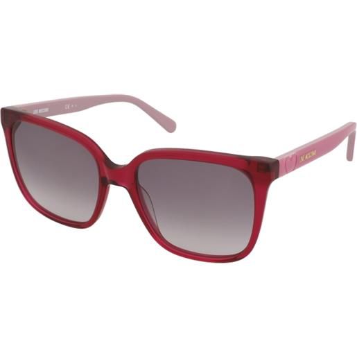 Love Moschino mol044/s 8cq/9o | occhiali da sole graduati o non graduati | prova online | plastica | quadrati | rosso | adrialenti