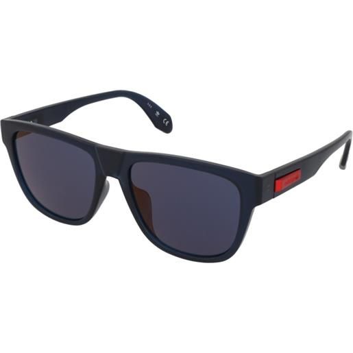 Adidas or0035-f 90x | occhiali da sole sportivi | unisex | plastica | quadrati | blu, trasparente | adrialenti
