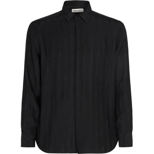 SAINT LAURENT camicia cassandre in seta