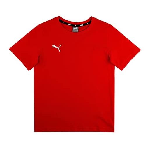 Puma teamgoal 23 casuals tee jr, maglietta a maniche corte bambino, rosso (puma red), 176