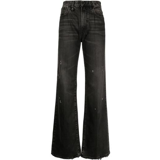 R13 jeans con effetto vernice - nero