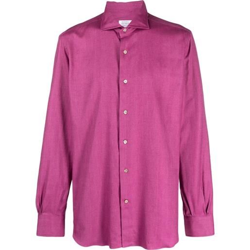 Mazzarelli camicia con colletto ampio - rosa