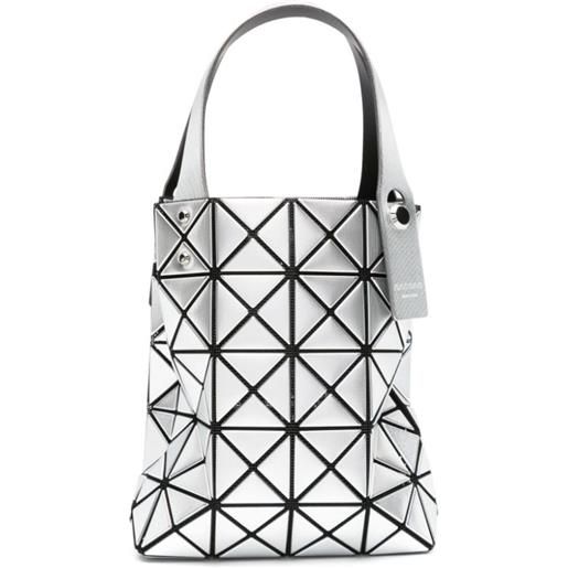 Bao Bao Issey Miyake borsa tote platinum coffret con dettaglio geometrico - argento