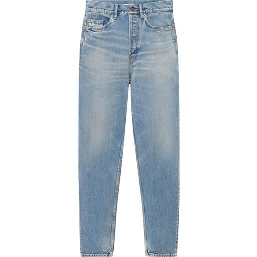 Saint Laurent jeans crop affusolati - blu