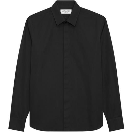 Saint Laurent camicia a maniche lunghe - nero
