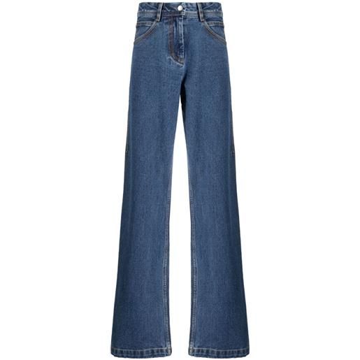 Low Classic jeans dritti a vita alta - blu