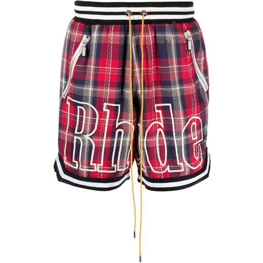 RHUDE shorts court - rosso
