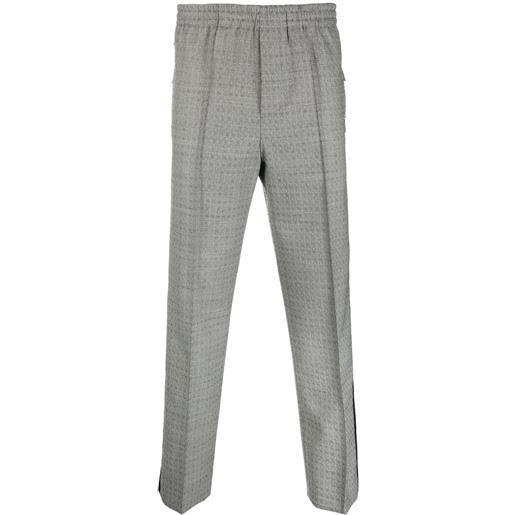 SAPIO pantaloni dritti n40 con stampa - grigio