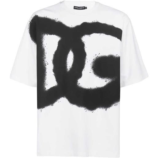 Dolce & gabbana - maglietta in cotone con logo