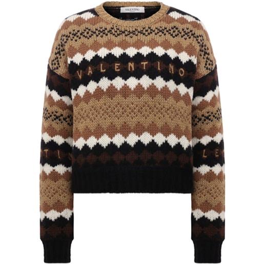 VALENTINO maglione in lana con logo valentino