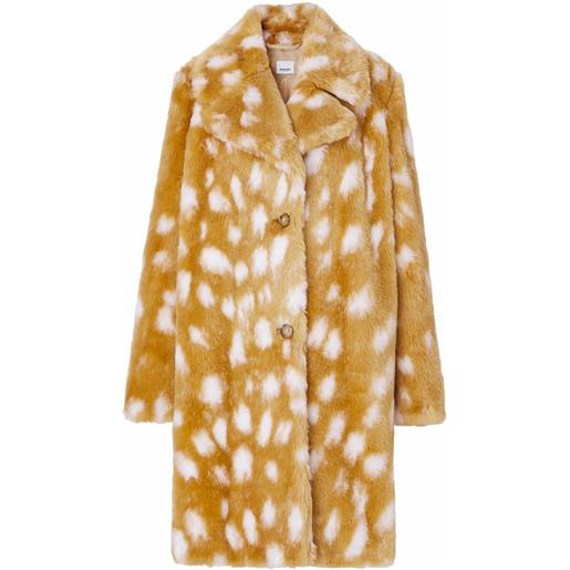 BURBERRY cappotto in pelliccia sintetica burberry