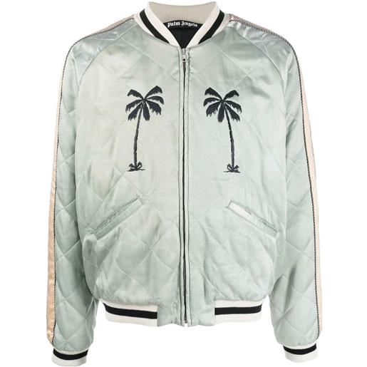 Palm angels - giacca trapuntata con logo
