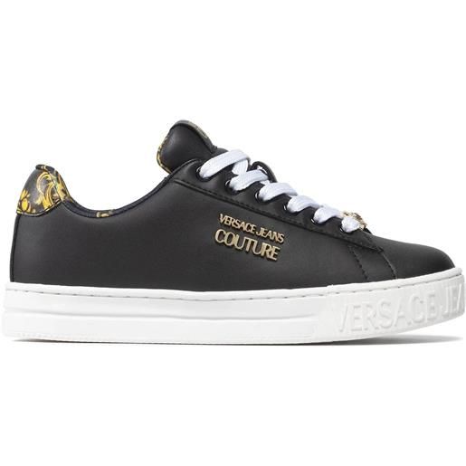 Versace jeans couture - sneakers con logo in pelle
