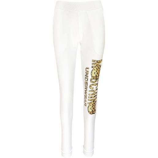 Moschino underwear - pantaloni da corsa con logo leopardo