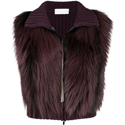 Fabiana filippi fox fur knitted vest jacket