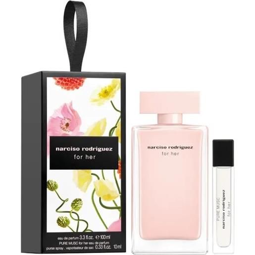 NARCISO RODRIGUEZ for her edp 100 ml + for her pure musc edp 10 ml - cofanetto regalo