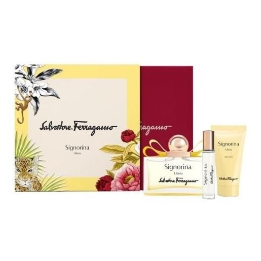 SALVATORE FERRAGAMO signorina libera edp 100 ml + travel size 10 ml + body lotion 50 ml - cofanetto regalo