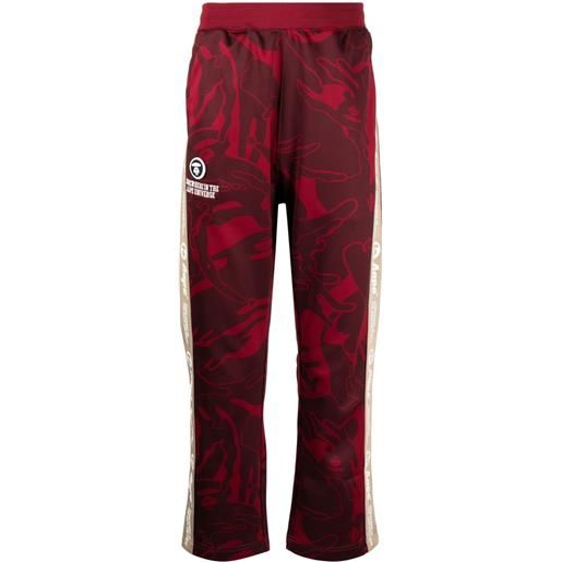 AAPE BY *A BATHING APE® pantaloni con stampa - rosso