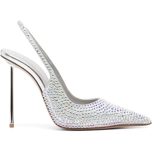 Le Silla pumps bella con cristalli 115mm - argento