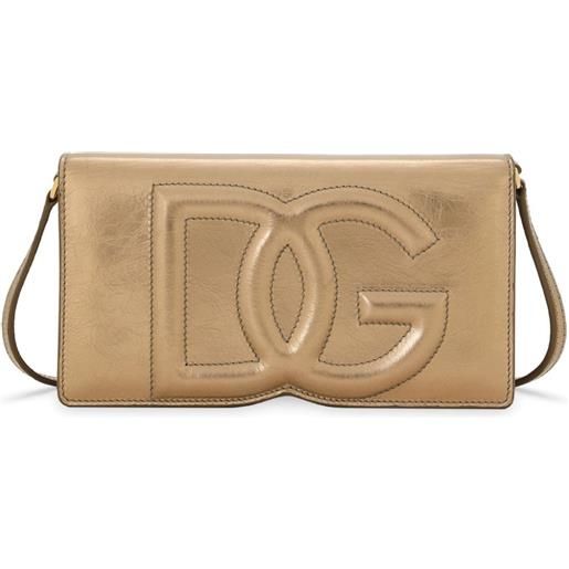 Dolce & Gabbana borsa mini con logo dg - oro