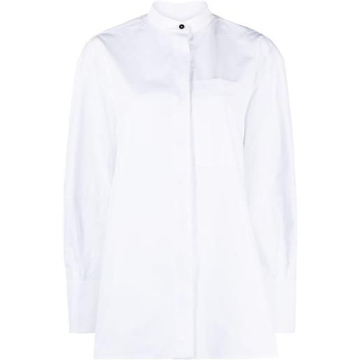 Jil Sander camicia con colletto alla coreana - bianco