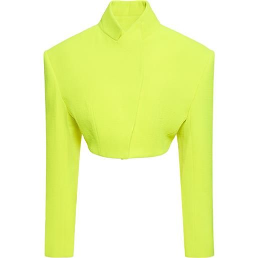 ALEXANDRE VAUTHIER giacca cropped collo alto in lana