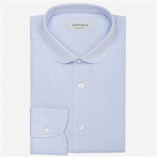 Apposta camicia disegni azzurro 100% puro cotone spinato, collo stile collo a punte arrotondate