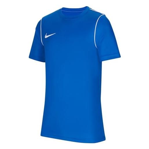 Nike y nk dry park20 top ss, maglietta a maniche corte unisex bambini, nero (black/white/white), xl