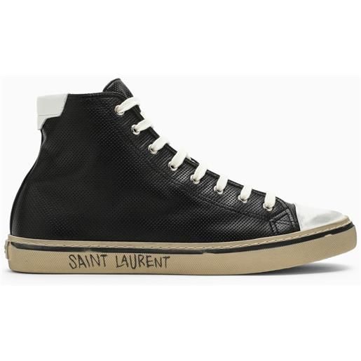 Saint Laurent sneaker alta nera in pelle