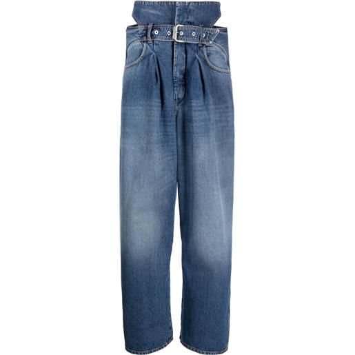 Ssheena jeans ampi con cut-out - blu