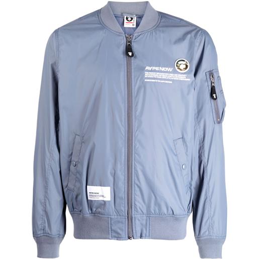 AAPE BY *A BATHING APE® bomber con stampa - blu